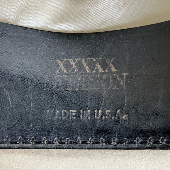 Vintage 60s Stetson Last Drop White Cowboy Hat Size 7 1/8 - Picture 13 of 16